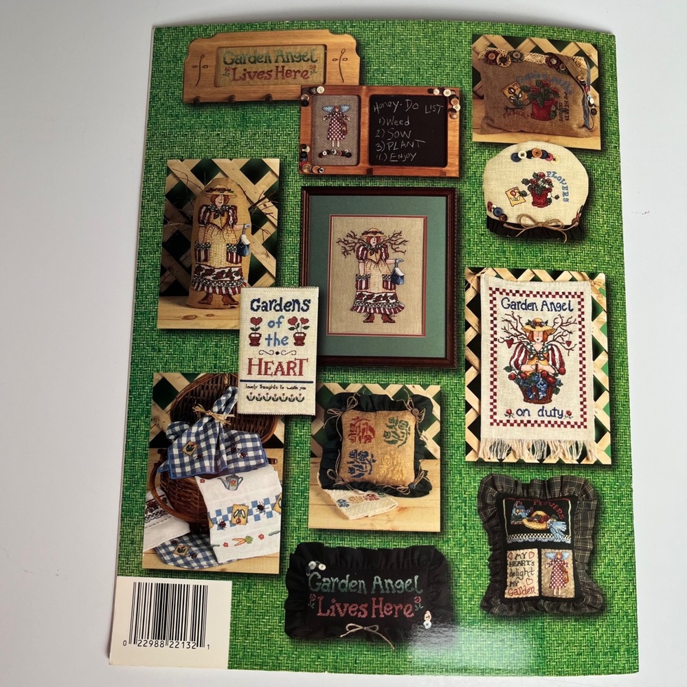 VTG Alma Lynne Gardening Angel Cross Stitch‎ Patterns Book Jeanette Crews 1997 - Picture 3 of 7